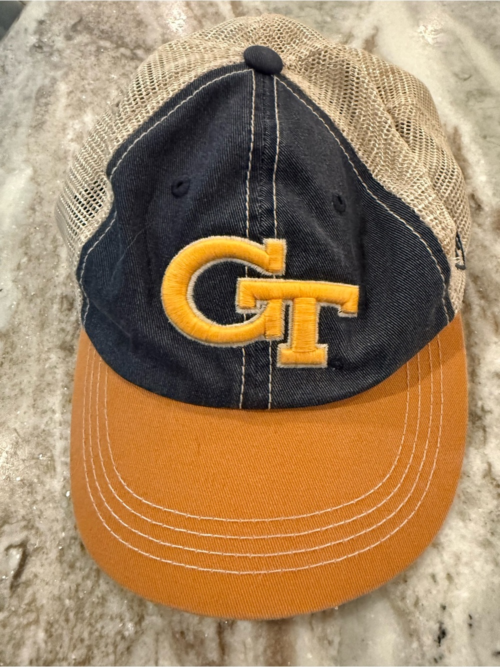 Top of the World Kids GT Embroidered Mesh Cap - Navy, Gold & Tan